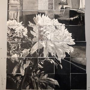 Monochrome Floral Art (Original Ink Painting!)